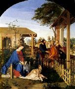 Julius Schnorr von Carolsfeld The Family of St John the Baptist Visiting the Family of Christ oil on canvas